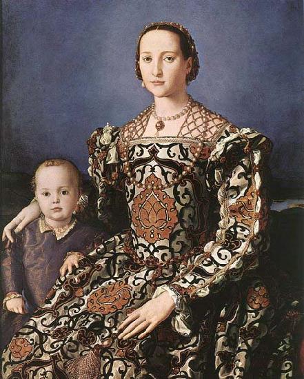 BRONZINO, Agnolo Eleonora of Toledo with her son Giovanni de- Medici Germany oil painting art